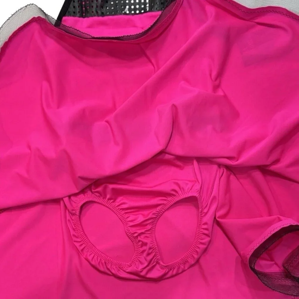 CURTAIN‎ CALL Dance Dress Costume Girls Size CLA Pink Black Leotard Barbie-Core